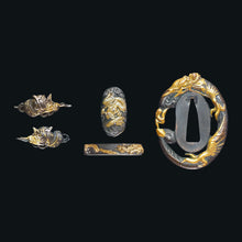 画像をギャラリービューアに読み込む, 銅地 短刀用 龍図一式金具