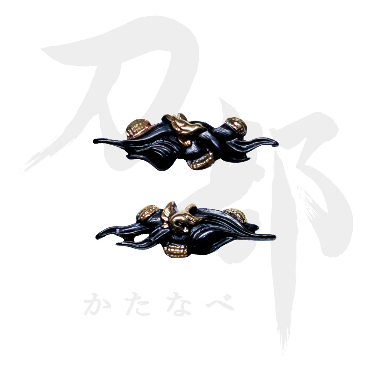 合金 稲穂に雀図目貫｜現代物金具の販売 刀部 かたなべ – 刀部