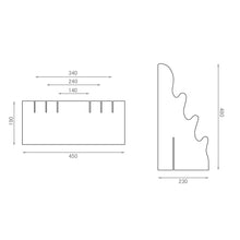 画像をギャラリービューアに読み込む, アクリル刀掛台 三本掛け