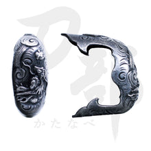 画像をギャラリービューアに読み込む, C-035-MBR2 真鍮地 瑞雲に龍図鐺 正面
