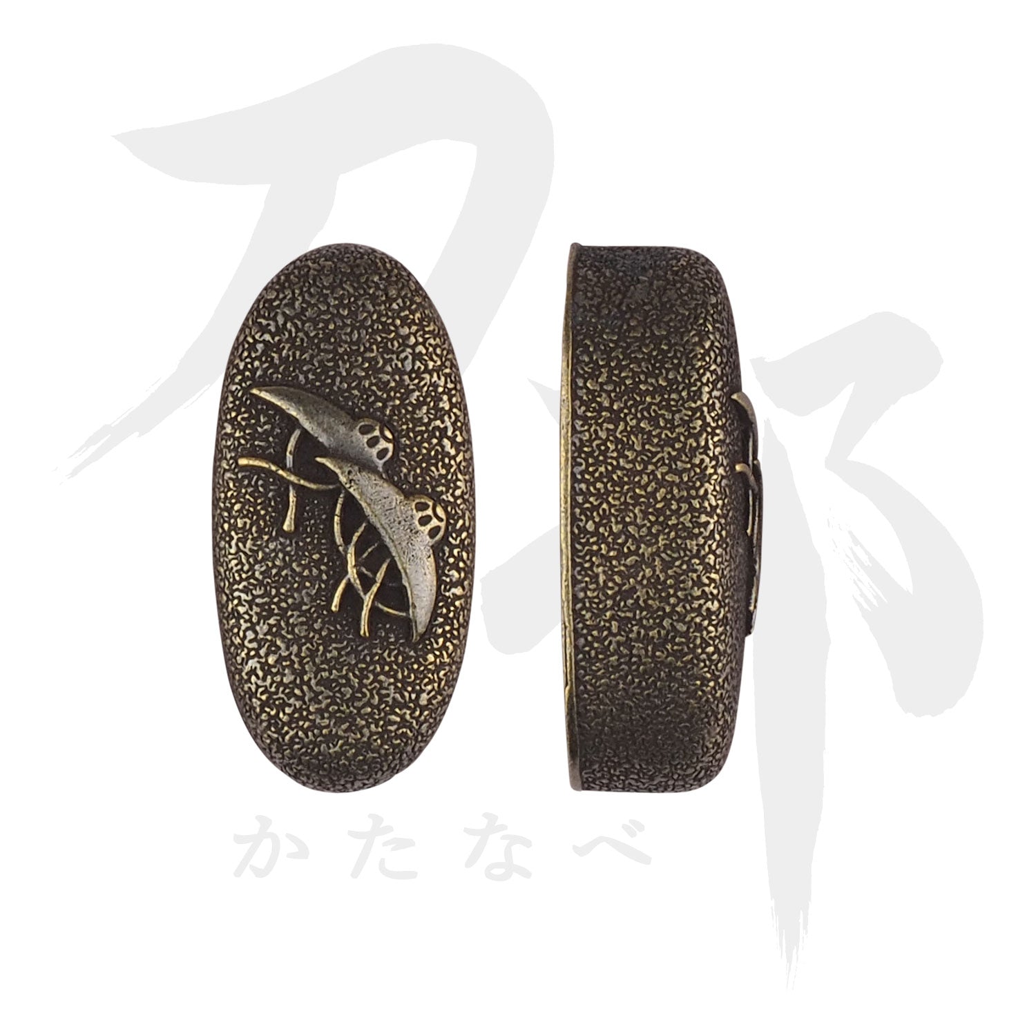 刀装具　柳生　立波の図 鐔 柳生 枡形合波透図｜刀剣や刀の販売なら日本刀販売専門店つるぎの屋