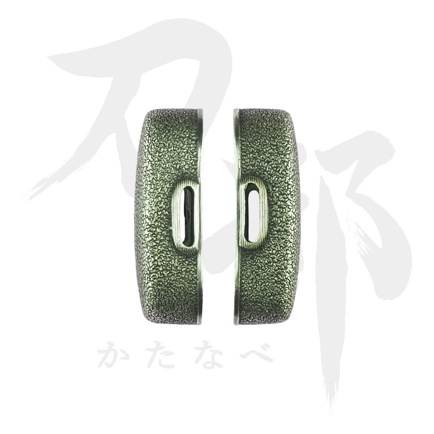 真鍮地 石目図縁頭｜現代物金具の販売 刀部 かたなべ – 刀部オンライン