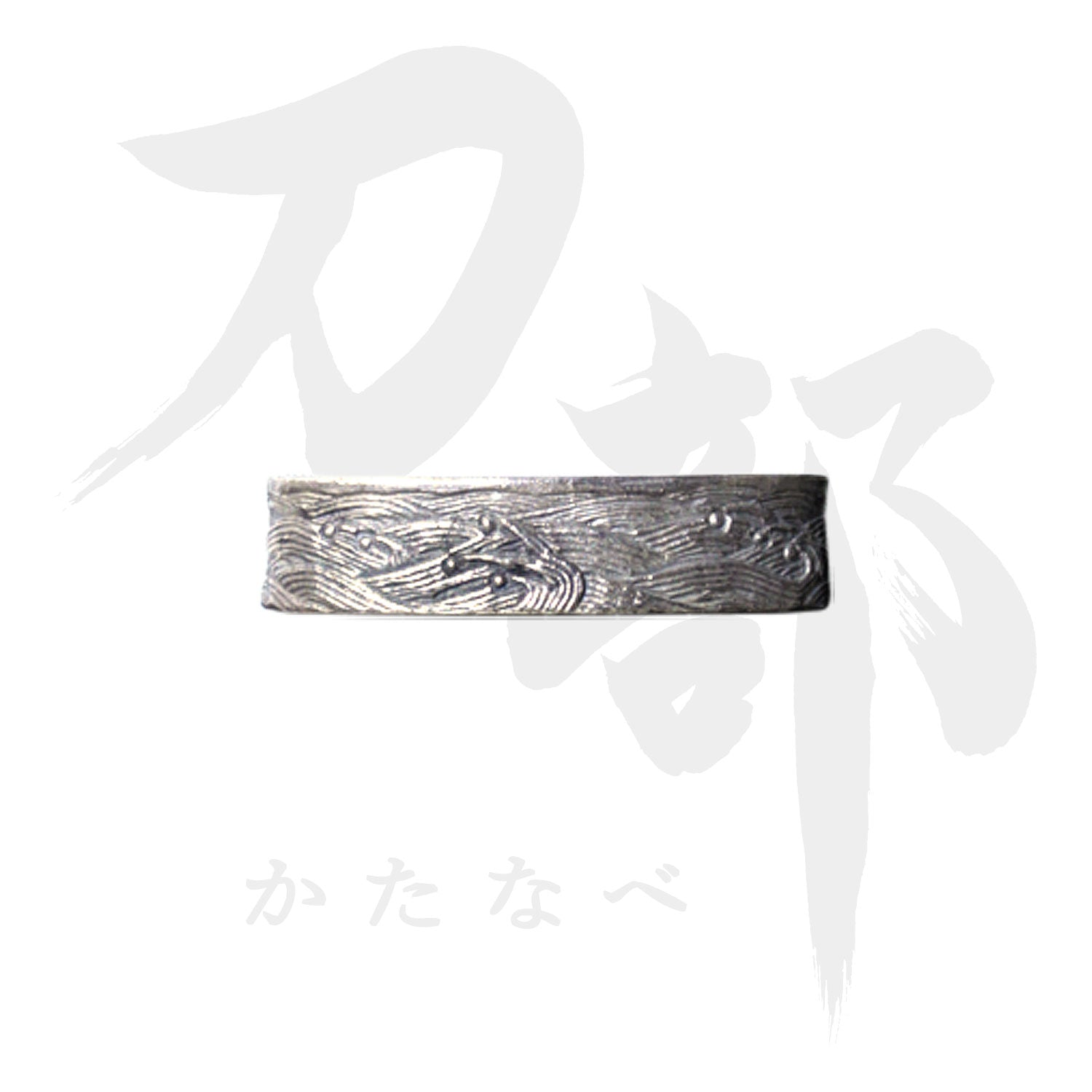 真鍮地 白波図縁頭｜現代物金具の販売 刀部 かたなべ – 刀部オンライン