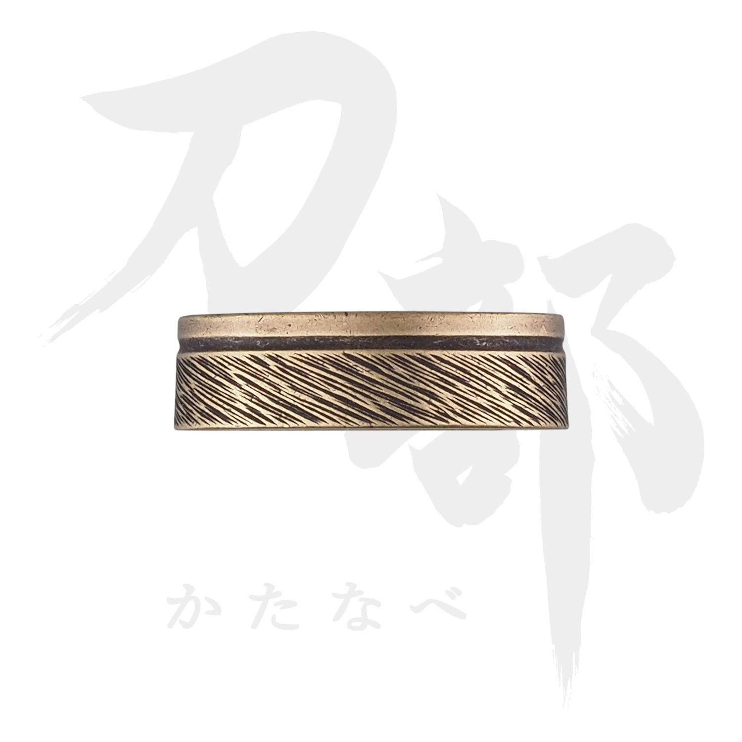 印籠型矢立　真鍮 真鍮地 京天正図縁頭｜現代物金具の販売 刀部 かたなべ – 刀部