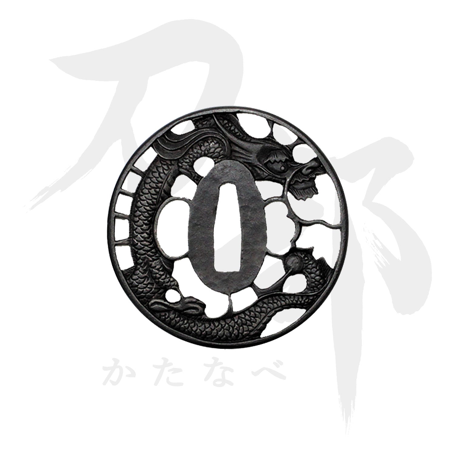 高彫菊絵鍔 銅器鍔 バッタ絵 刀装具 刀剣 C93 Tsuba Gallery #6